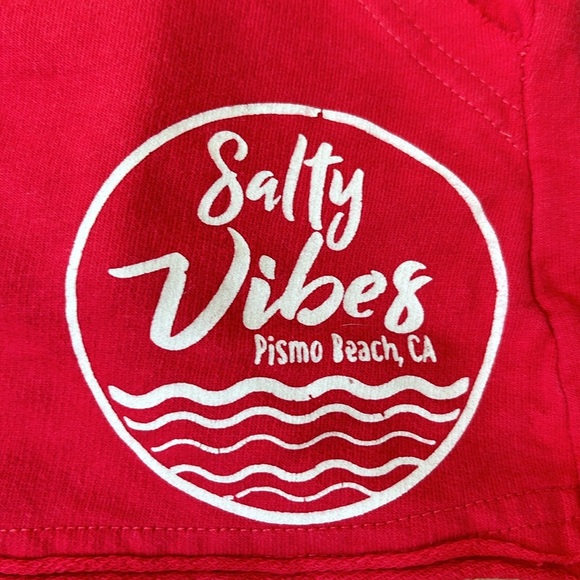 PISMO Beach California Red Cotton Shorts - Picture 2 of 9